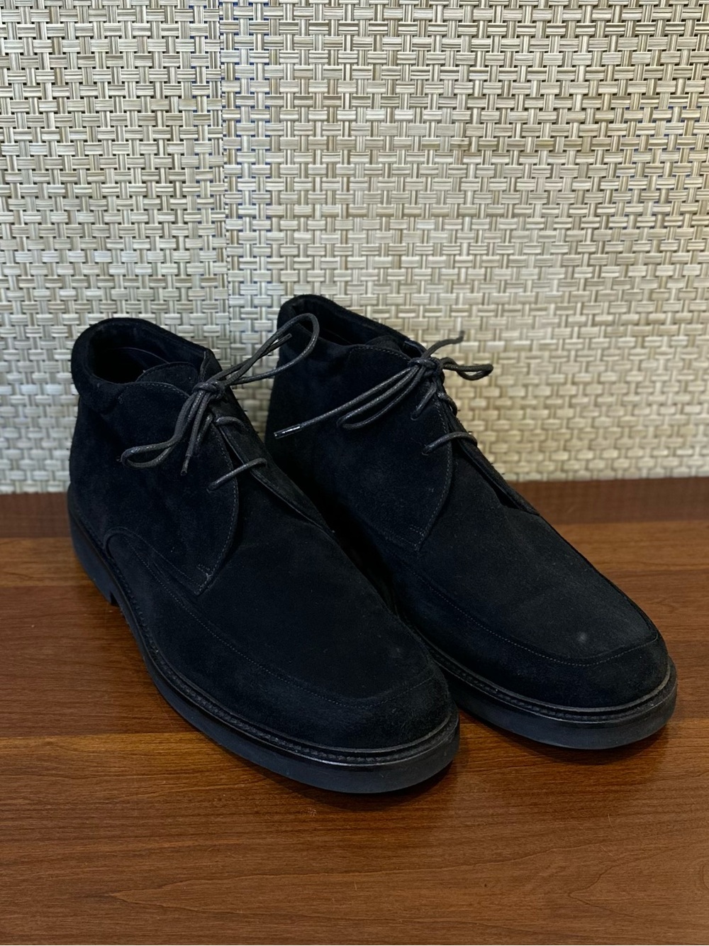🌟HP🌟Mezlan Sicily Black Suede Moc Toe Chukka Boots Dress/Casual Handmade Spain